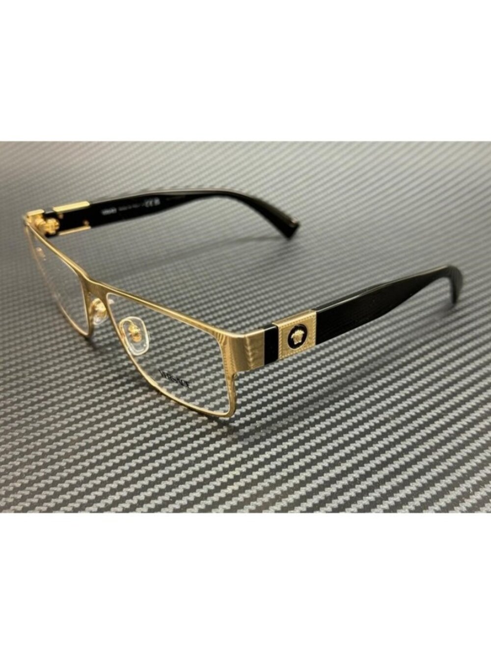 New Versace Men Gold Black Eyeglasses 57-17-140
